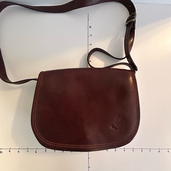Leather crossbody - saddle bag style from ITL. Never used - Picture 12 of 14
